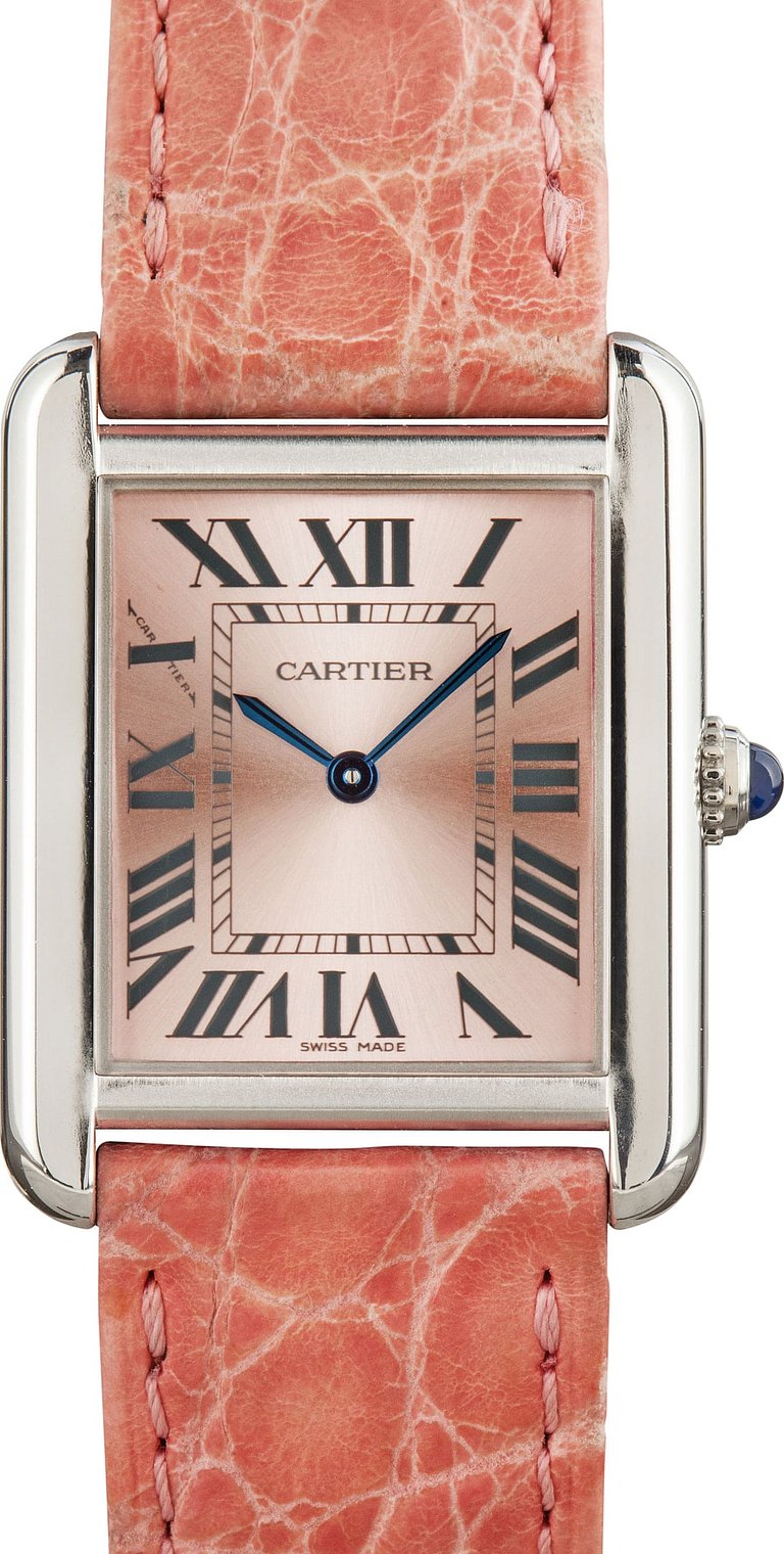 中古 カルティエ CARTIER W5200000 ピンク レディース 腕時計 カルティエ タンク ソロ SM W5200000 ピンク レディース 時計 【中古