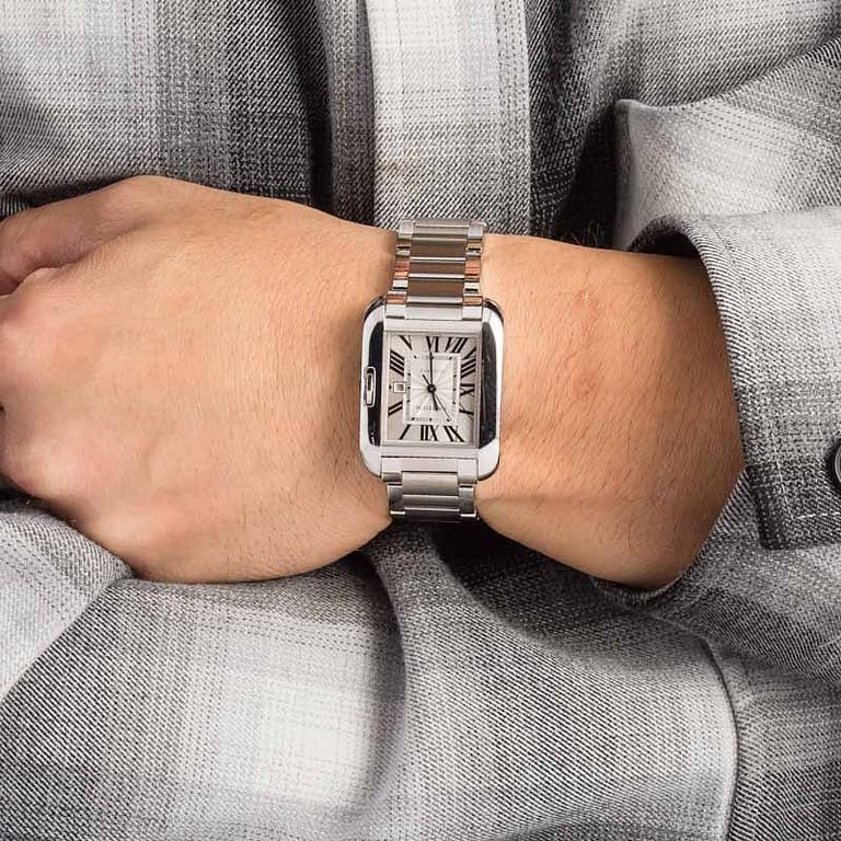 Cartier Tank Anglaise Ref W5310009 Silver Roman Dial