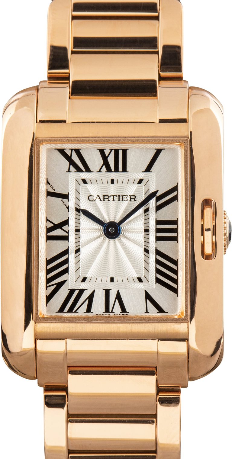 Pre-Owned Cartier Tank Anglaise W5310013 Rose Gold