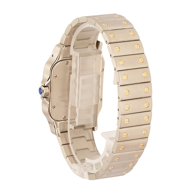 Pre-Owned Cartier Santos Galbee Ref W20099C4 Steel & 18k Yellow Gold