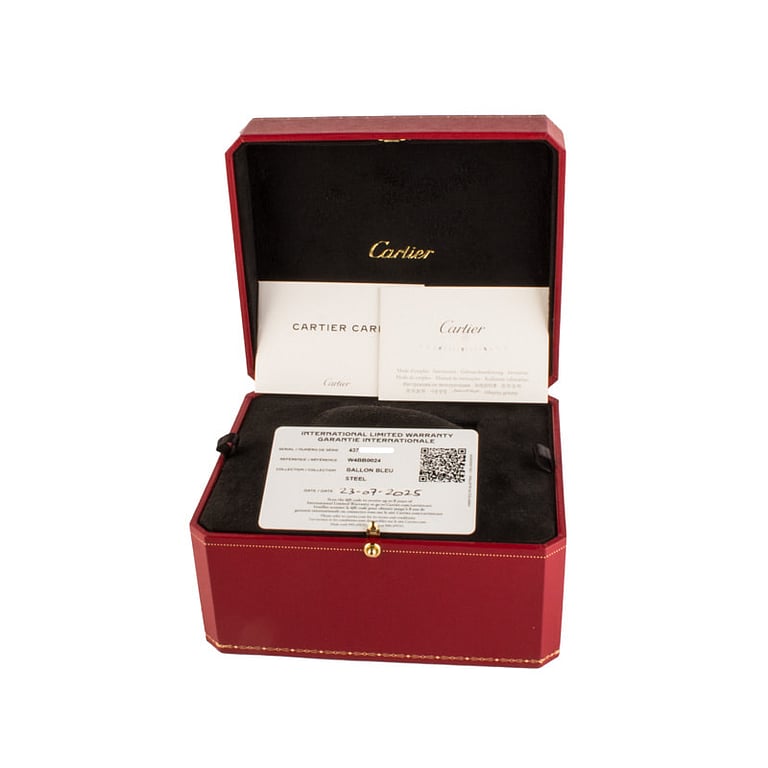 Pre-Owned Ballon Bleu de Cartier ref W4BB0024 Diamond Bezel