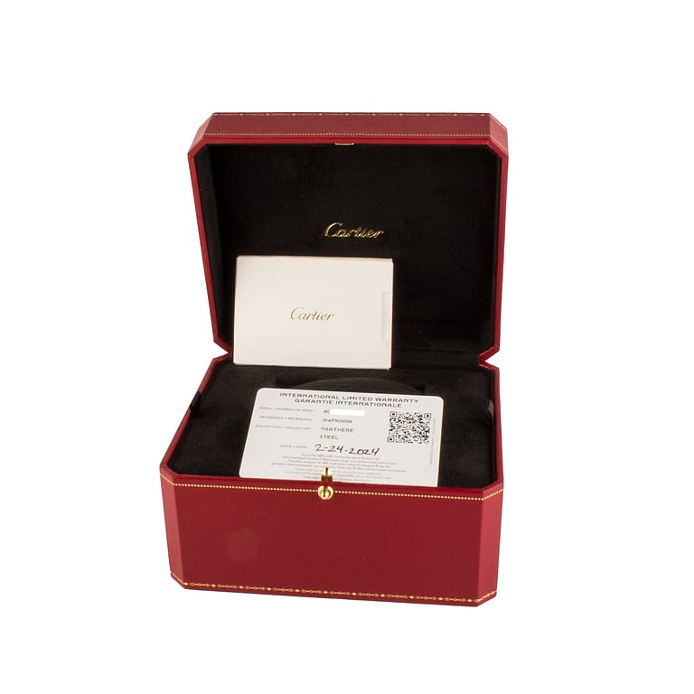 Used Panth&egrave;re de Cartier W4PN0008 Medium Model Diamond Bezel