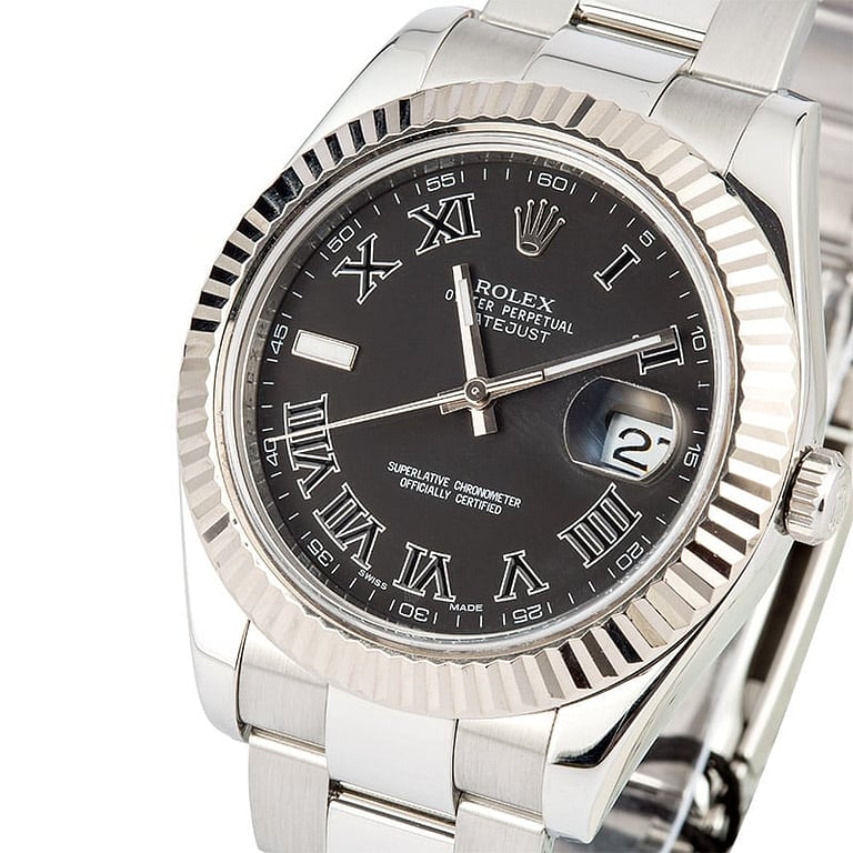 Rolex Datejust II 116334 Black Roman 100% Authentic