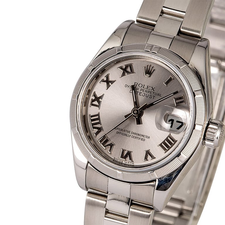 Ladies Rolex Datejust 79190 Silver Roman Dial