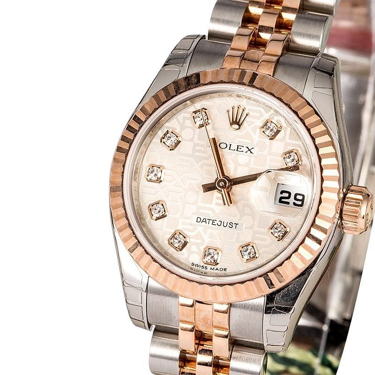 Factory Stickered Rolex Lady Datejust 179171 Diamond Jubilee Dial