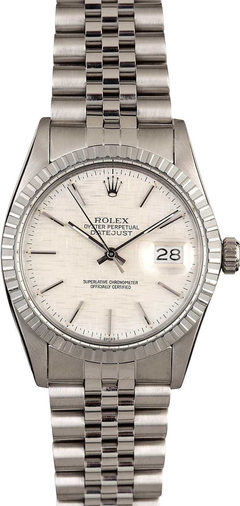 Rolex Datejust 16030 Silver Linen Dial