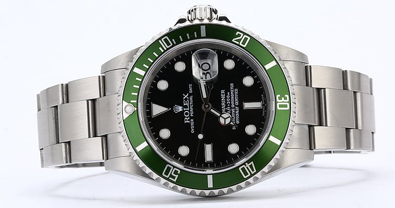 Rolex Submariner 16610V Flat Four Kermit