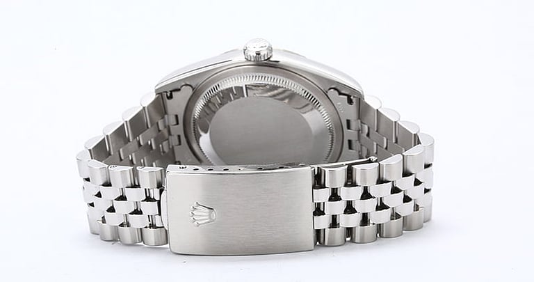 Rolex Datejust 16234 Black Dial Steel Jubilee