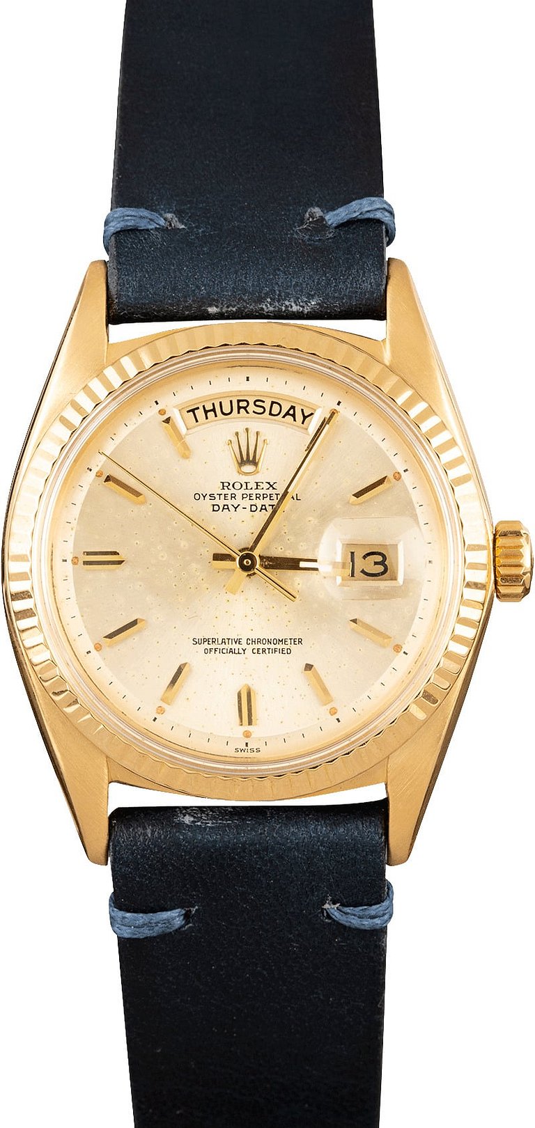 Rolex President 1803 Blue Leather Strap