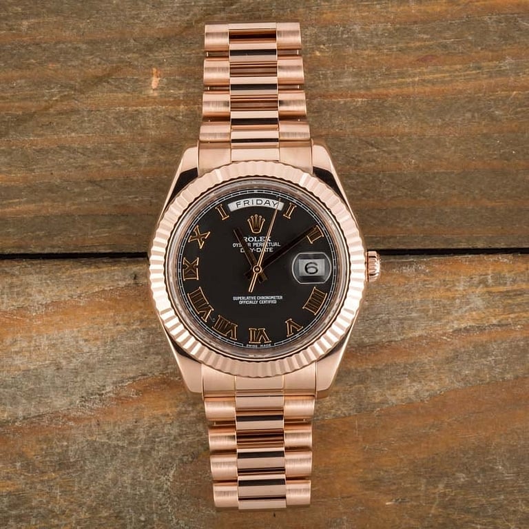 Rolex Day-Date II Ref 218235 18k Everose Gold