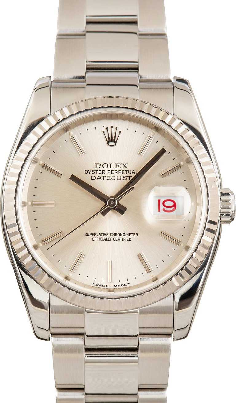 Pre-Owned Rolex Datejust 36 Silver Dial ref 116234