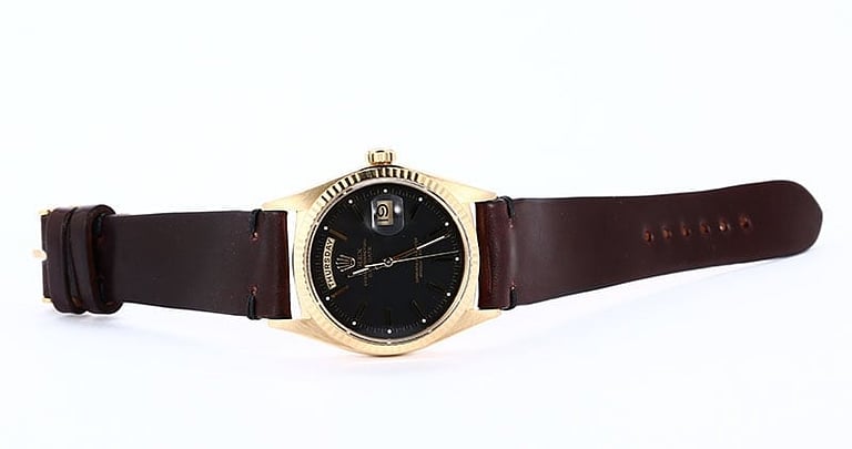 Rolex Day-Date 1803 Yellow Gold President Black Dial