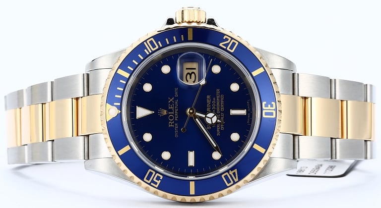 Rolex Blue Submariner 16613 No Holes