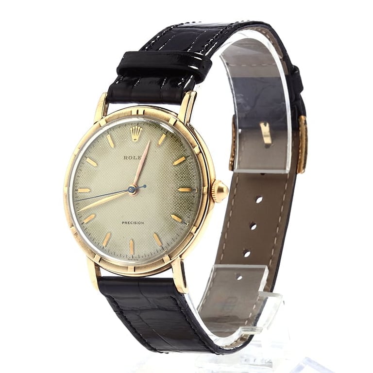 Vintage Rolex Men's Dress Watch Leather Strap