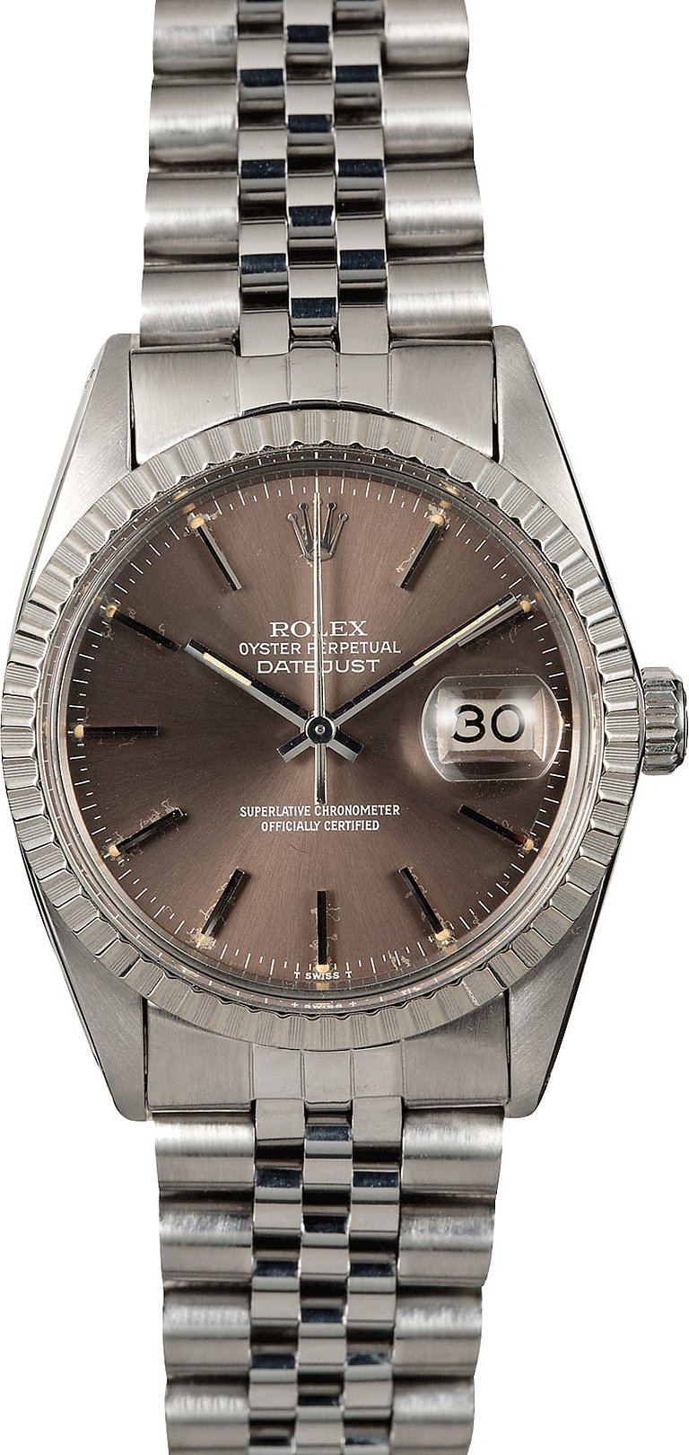 Rolex Datejust 16030 Slate Index Dial TT