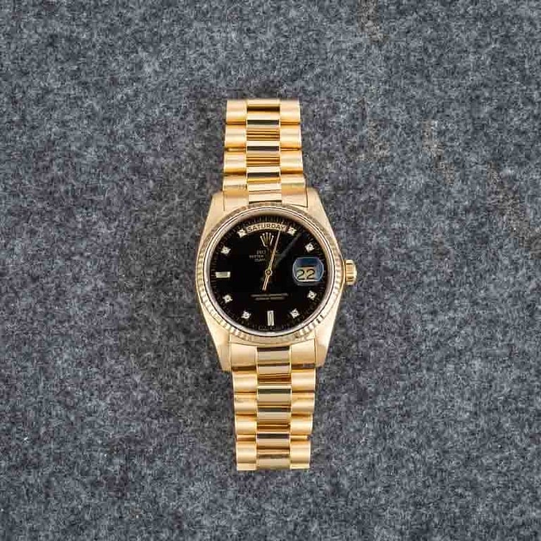 Rolex Day-Date 18038 Black Diamond Dial
