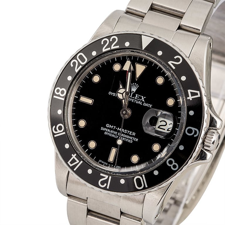 Used Rolex GMT-Master 16750 Black Dial