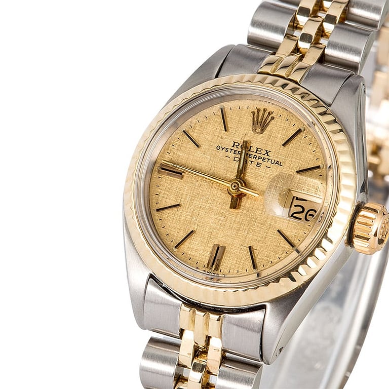 Ladies Rolex Date 6916 Linen Dial