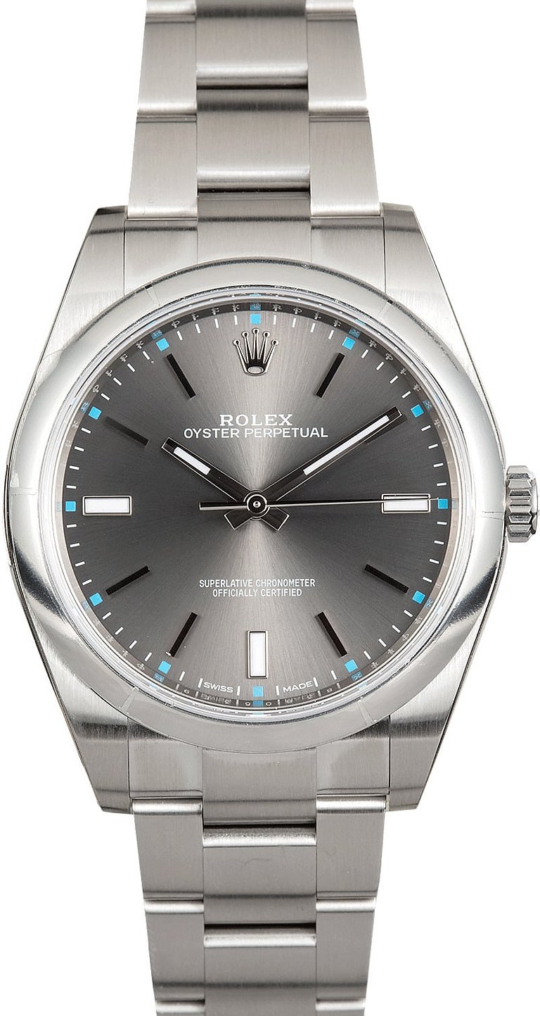 Rolex Oyster Perpetual 39 Rhodium 114300