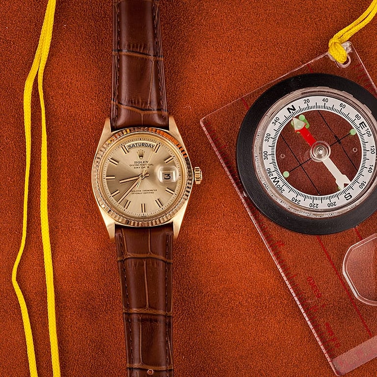 Pre-Owned Rolex Day Date 1803 Crocodile Strap