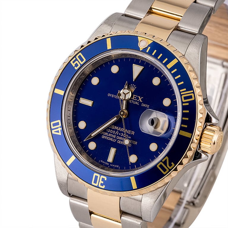 Used Rolex Submariner 16613 Serial Engraved Rehaut