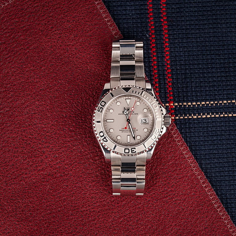 Pre-Owned Rolex Yacht-Master 16622 Platinum Timing Bezel Watch