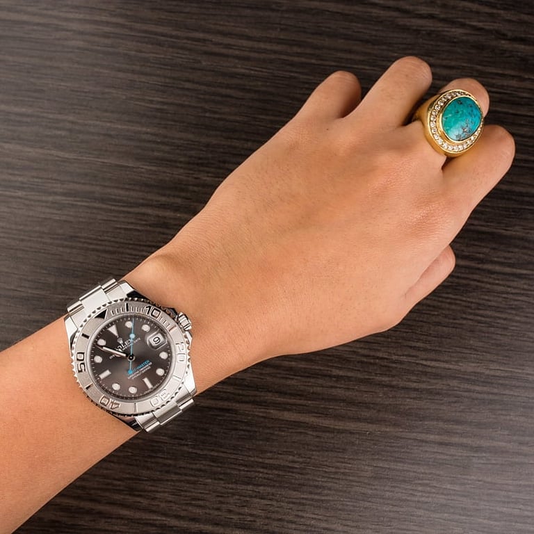 Pre-Owned Rolex Yacht-Master 268622 Rhodium Dial T