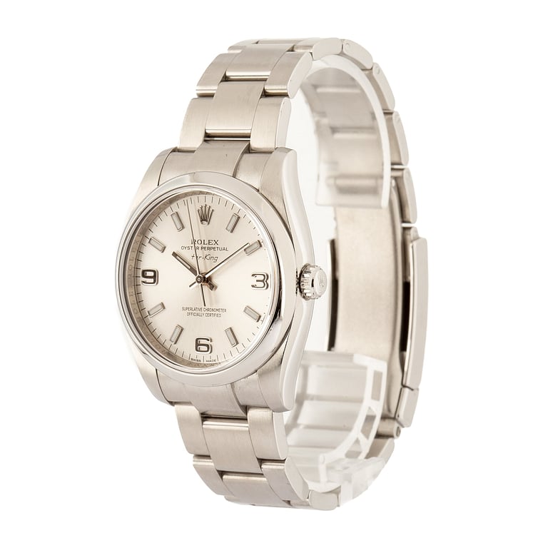 Pre-Owned Rolex Air-King ref 114200 Silver Dial