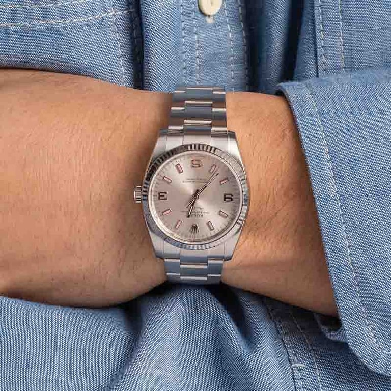 Rolex Air-King 114234 Silver Arabic Dial
