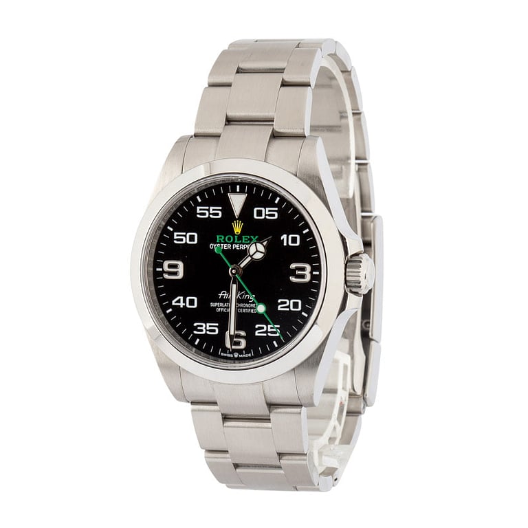 Pre-owned Rolex Air-King 126900 Black Dial
