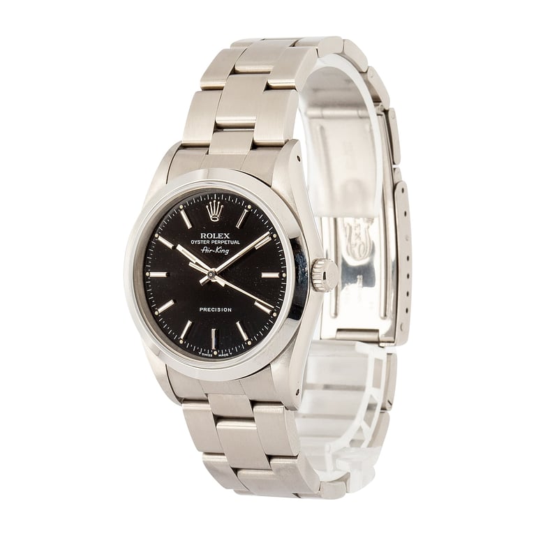 Pre-Owned Rolex Air-King Ref 14000 Black Dial