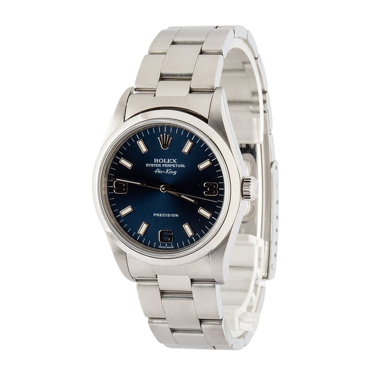 Pre-Owned Rolex Air-King 14000 Blue Arabic Dial