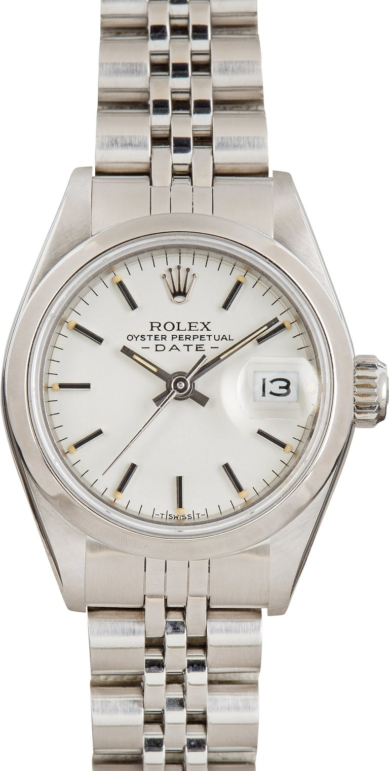 Ladies Rolex Date 69160 White Dial
