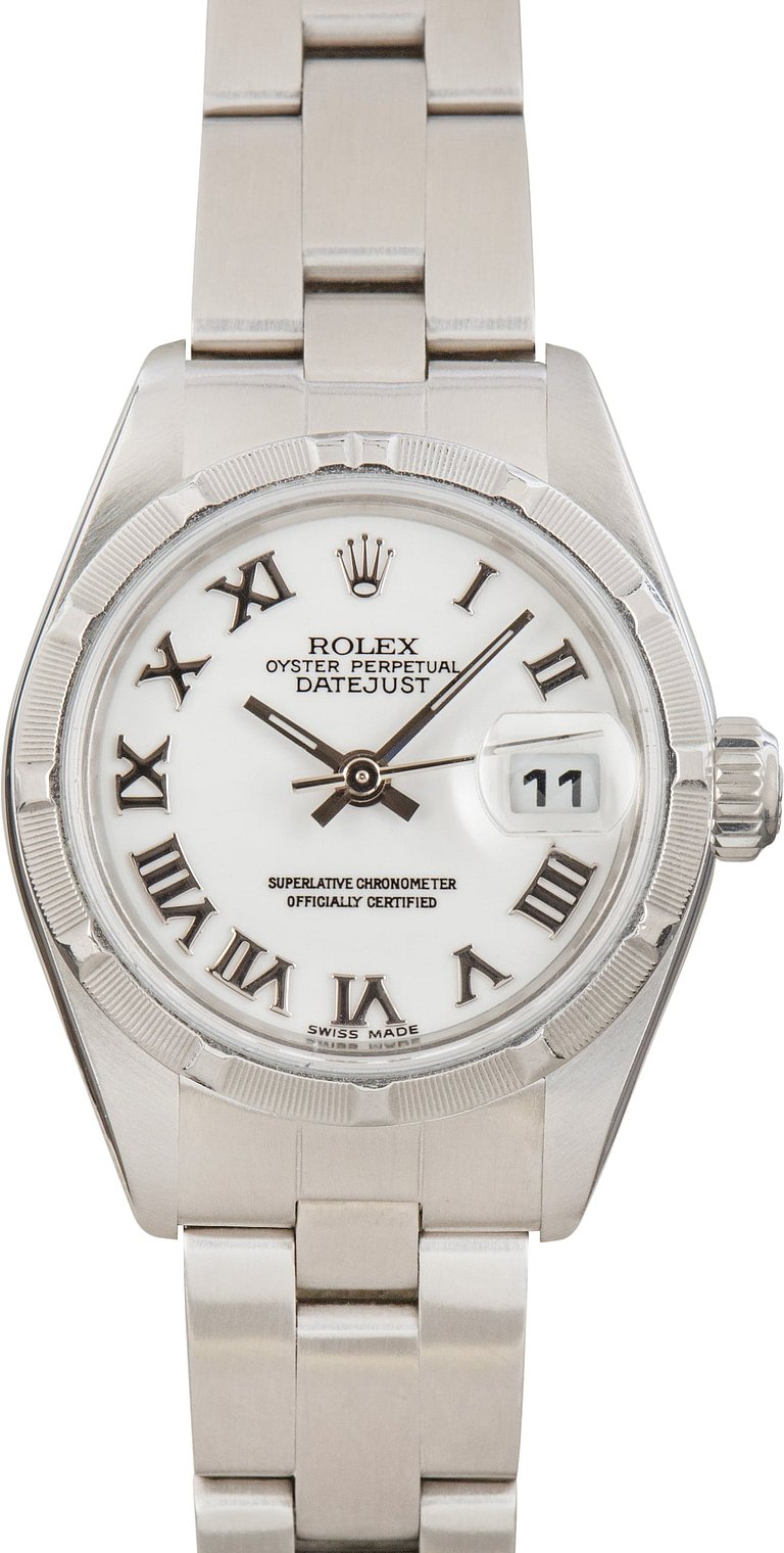 Ladies Rolex Datejust Ref 79190 White Roman Dial