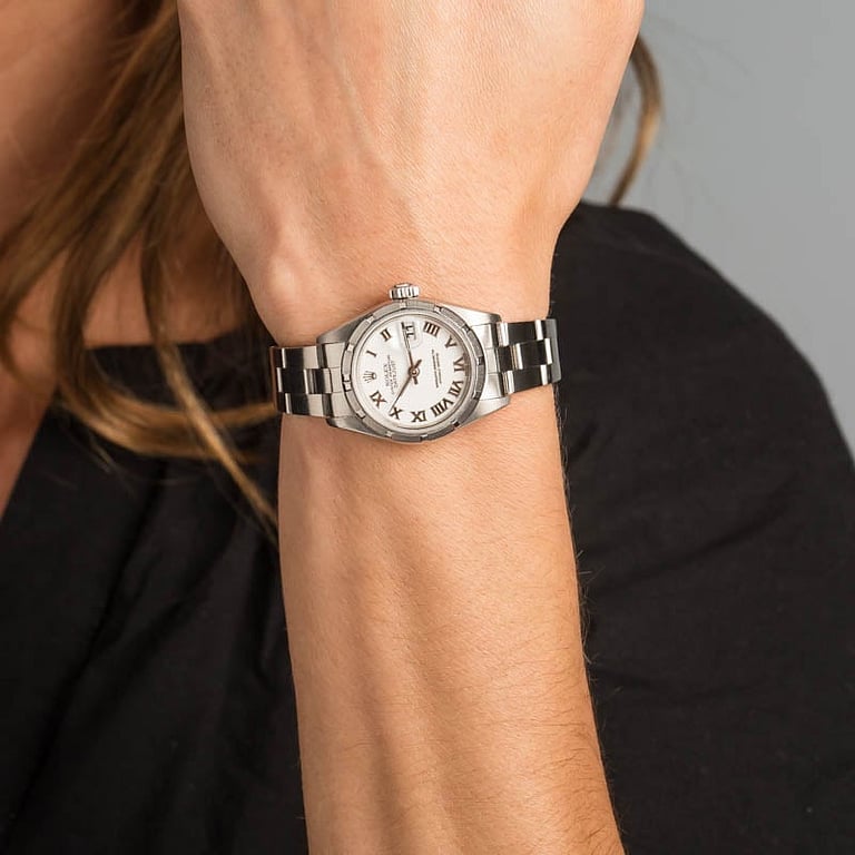 Ladies Rolex Datejust Ref 79190 White Roman Dial