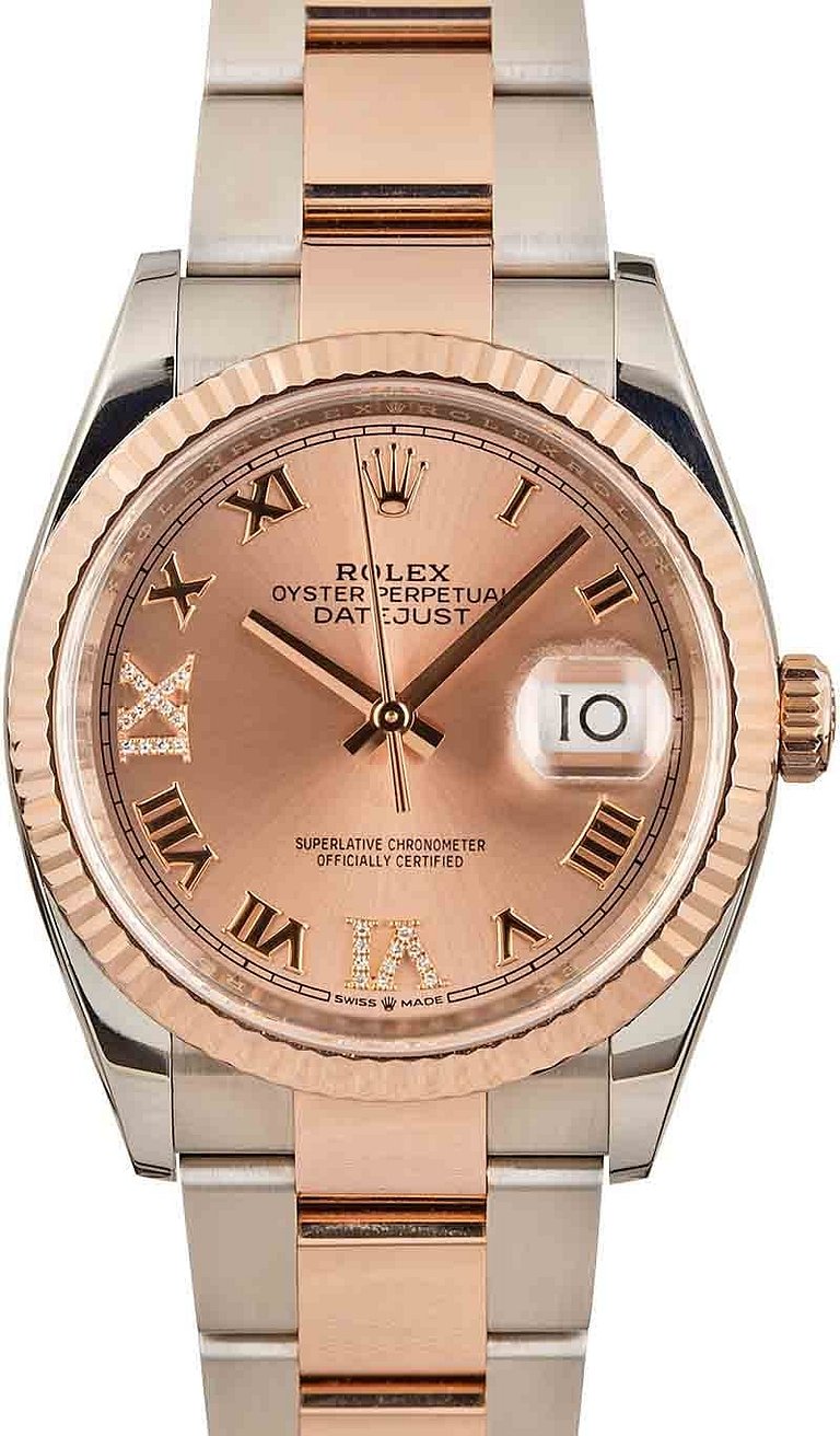 Pre-Owned Rolex Datejust 126231 Steel & 18k Everose Gold