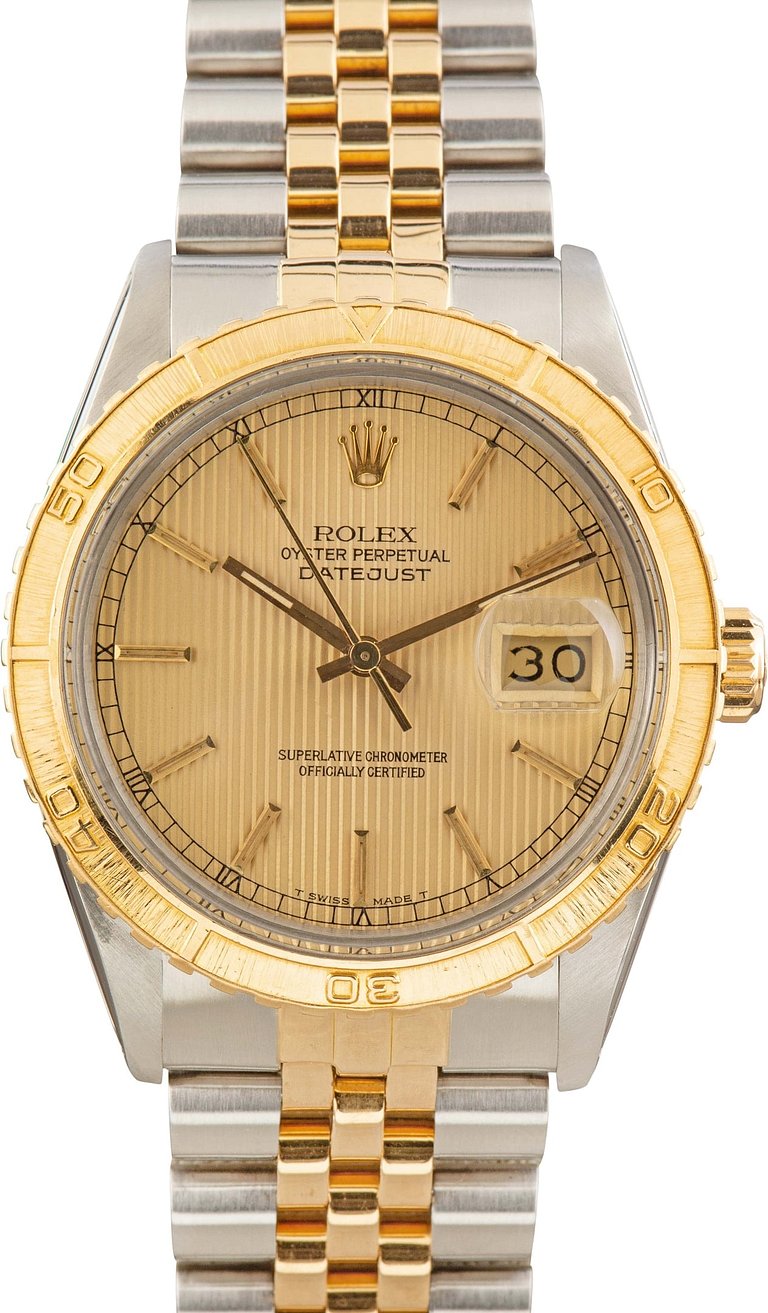 Rolex Datejust 16253 Champagne Tapestry Dial