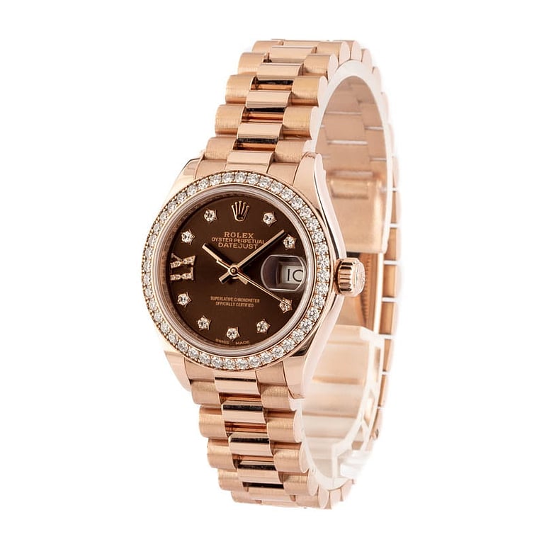 Rolex Ladies Diamond Datejust 279135 Rose Gold