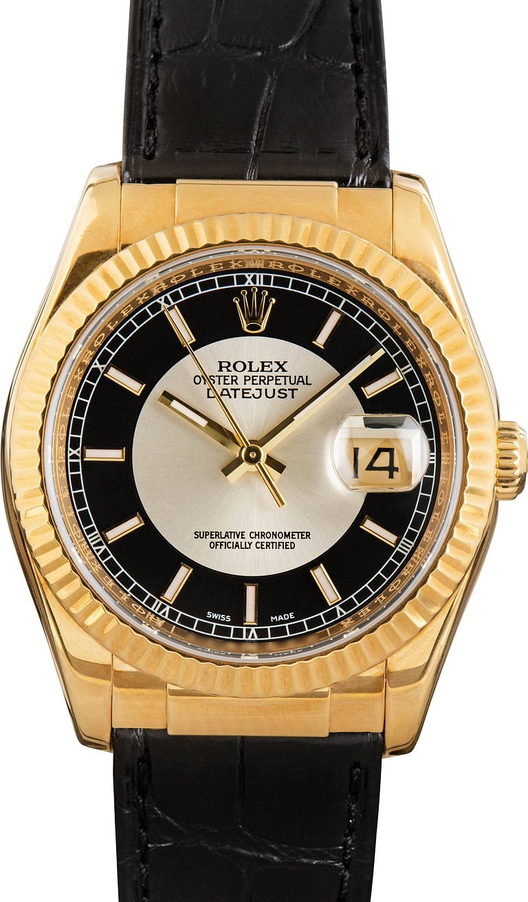 Rolex Datejust 36 Ref 116138 Black Tuxedo Dial