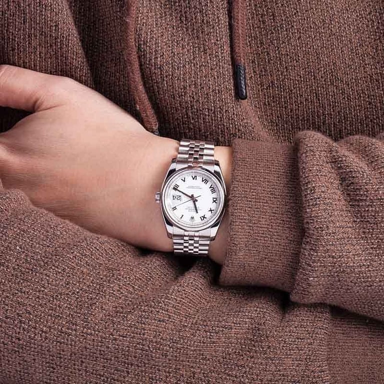 PreOwned Rolex Steel Datejust 116200 White Dial