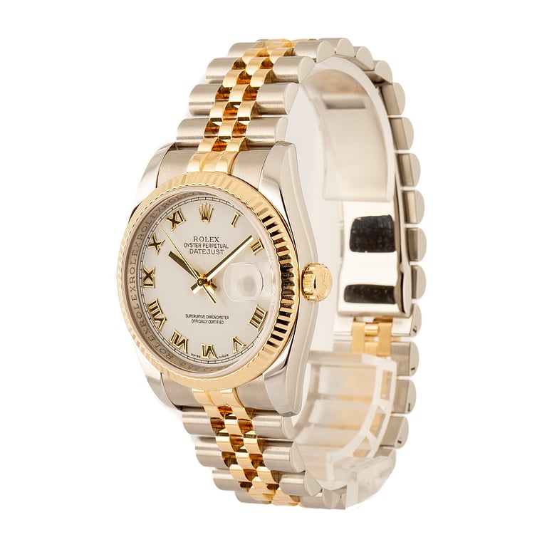 Pre-Owned Rolex Datejust 36 Ref 116233 White Roman Dial