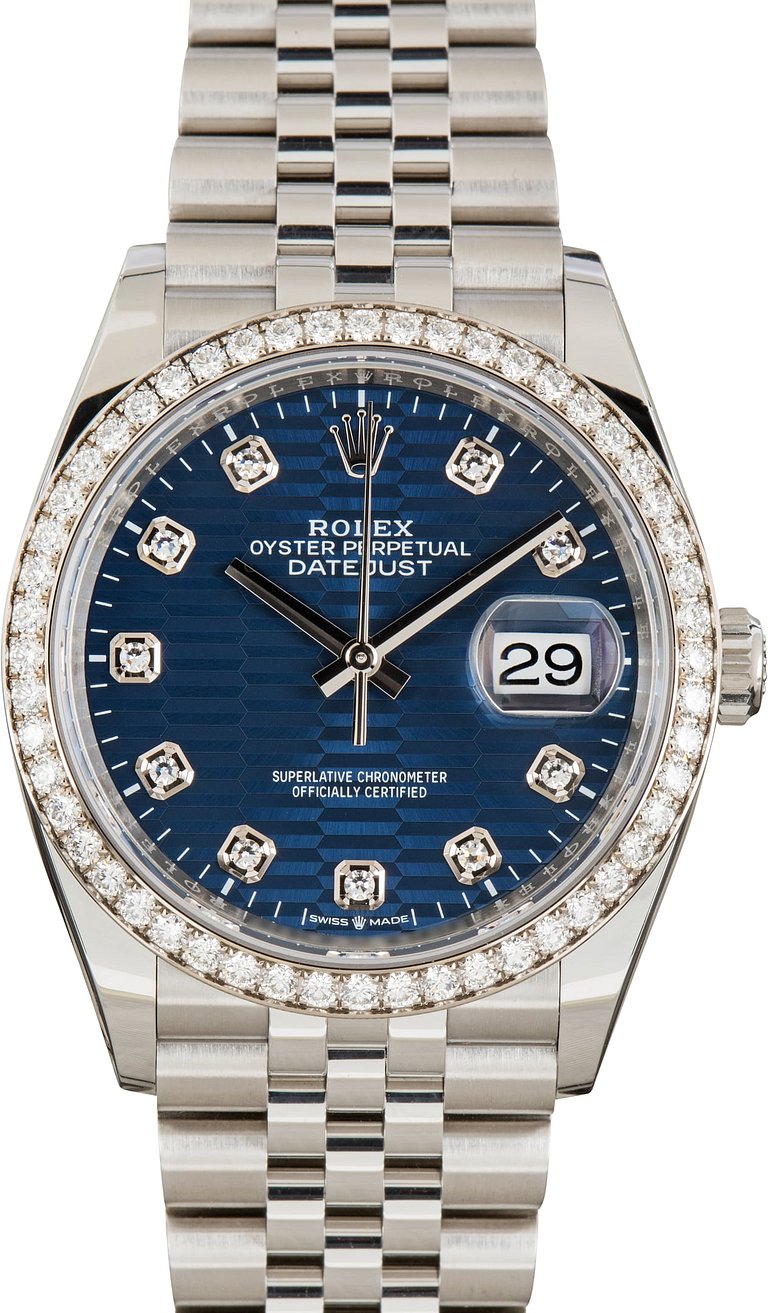 Pre-Owned Rolex Datejust 36 Ref 126284 Blue Diamond Dial