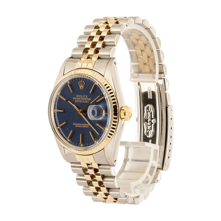 Pre-Owned Rolex Datejust 36 Ref 16013 Blue Index Dial