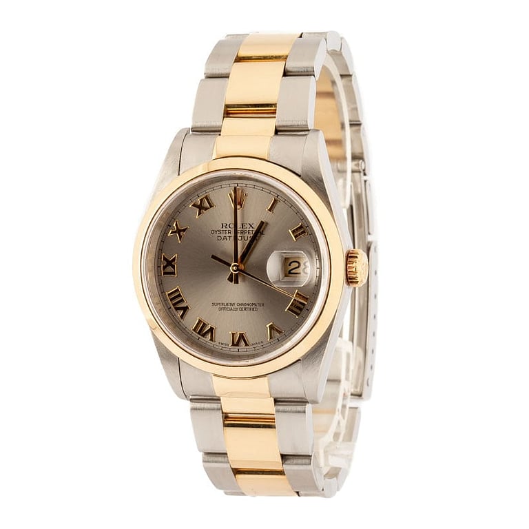 Pre-owned Rolex Datejust 16203 Slate Roman Dial