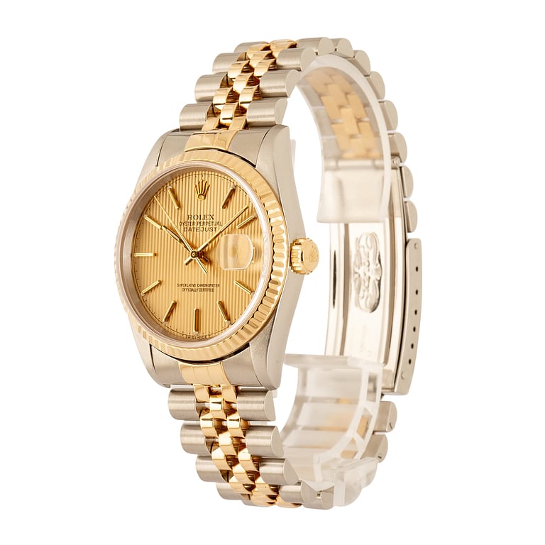 Used Rolex Datejust 36 ref 16233 Champagne Tapestry Dial