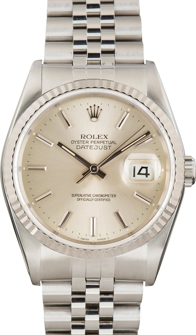 Pre-Owned Rolex Datejust 36 Silver Dial ref 16234