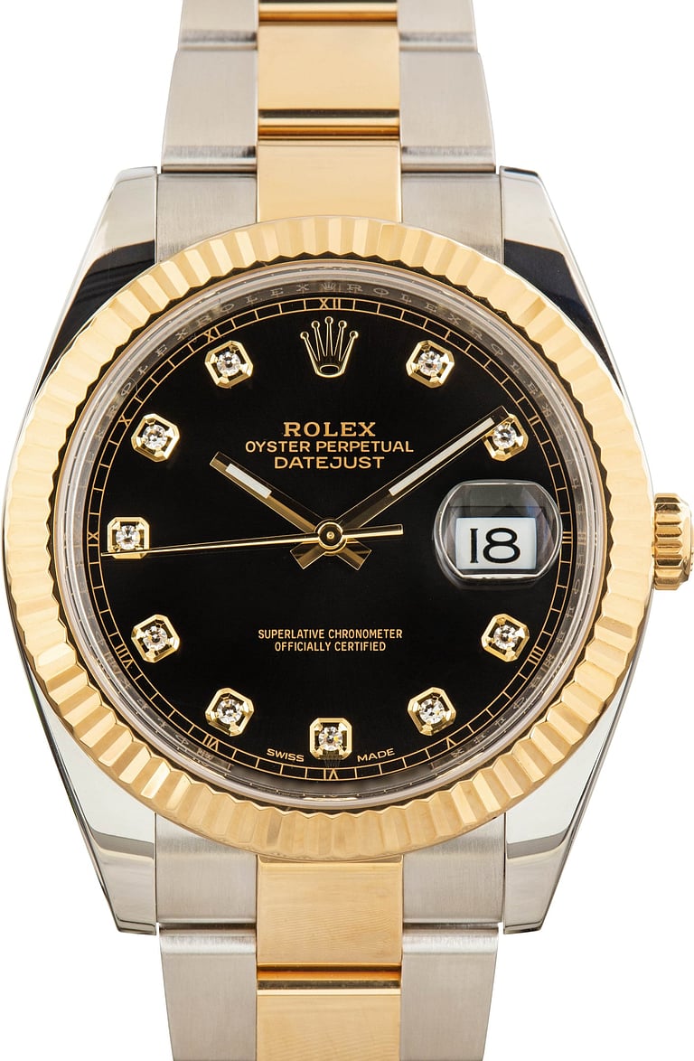 Rolex Datejust 41 Ref 126333 Black Diamond Dial