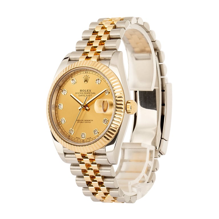 Pre-Owned Rolex Datejust 41 Champagne Diamond Dial ref 126333