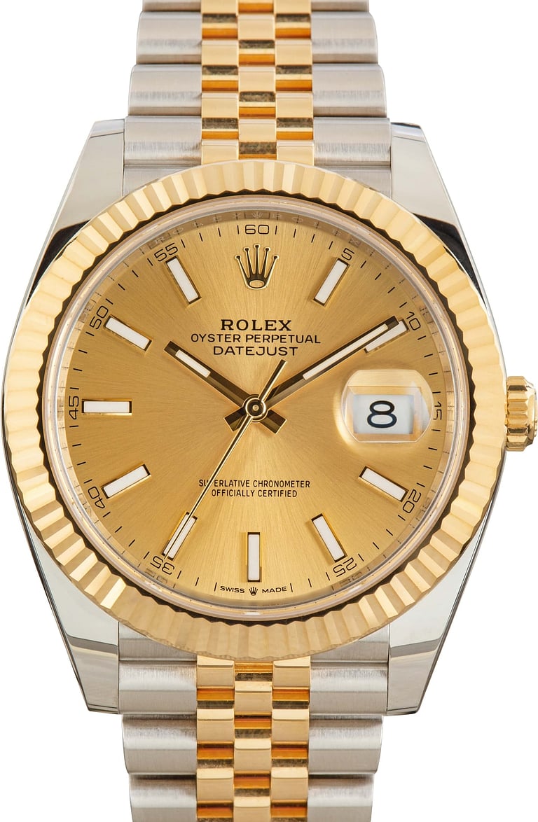 Used Rolex Datejust 41 Champagne Index Dial ref 126333
