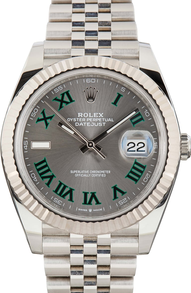 Rolex Datejust 41 Stainless Steel 126334 Wimbledon Dial